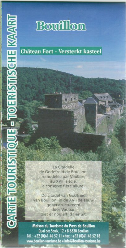 Carte de la Semois touristique Bouillon-Florenville